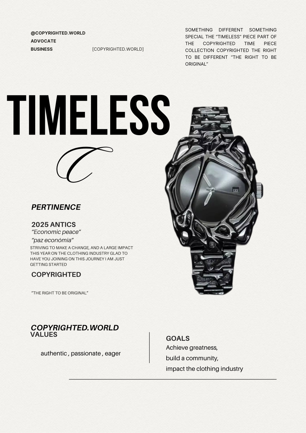 Timeless “spider web” watch