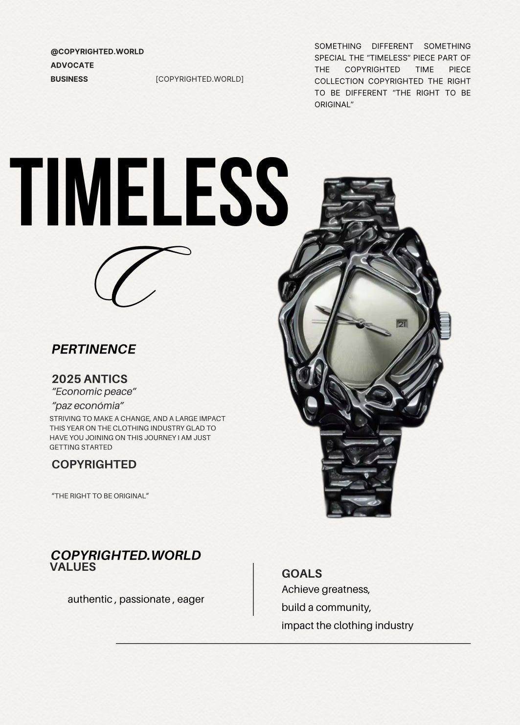 Timeless “spider web” watch